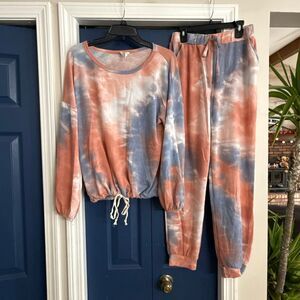 Bibi Tie Dye Loungewear Jogger Set Size M